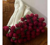 Crochet Flowers Rose Bouquet Blanket Handmade,Soft and Lightweight Romantic Rose Flower Bouquet Knitted Throw Blankets,Floral Throw Blanket for Women,Finished or Material Package,Gift for Mother's Day