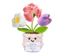 Crochet Flowers, Teacher Appreciation Desk Decor, High Performance Aesthetic Support with Build, Advanced Finish Guard, Aesthetic with Professional Style Desktop Stabilizer with Card