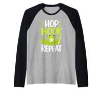 Crochet Frog Yarn Hook Hobby Raglan Baseball Tee