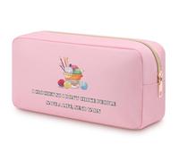 Crochet Gifts Crochet Lovers Oxford Cloth Cosmetic Bag Crochet Knitting Gifts for Women Mom Grandma Sister Teens Girl Friends Knitting Yarn Lover Double Side Printed Cosmetic Pouch with Zipper