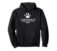 Crochet Golden Retriever Blanket Humor Yarn Lover Graphic Pullover Hoodie