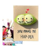 Crochet Greeting Card - Holiday Greeting Cards, Pop Up Greeting Cards | Creative Hand Knitted Greeting Card, Beautifully Designed Festival Greeting Cards with Empty Space for Father,