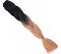 crochet hair 24Inch Synthetic Long Braiding Hair Colorful Braids 100g Rainbow Hair Gray Black Trend Way (Size : 1Pc, Color : 3 9_24INCHES 100G)(2 27-24INCHES 100G)