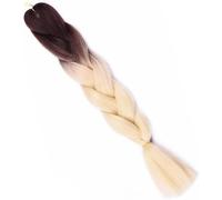 crochet hair 24Inch Synthetic Long Braiding Hair Colorful Braids 100g Rainbow Hair Gray Black Trend Way (Size : 1Pc, Color : 3 9_24INCHES 100G)(2 35-24INCHES 100G)