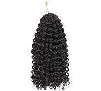 crochet hair 8 Inches Ombre Hair Extensions Synthetic Curl Jamaican Bounce Crochet Hair Afro Kinky Curly Crochet Braids(#1B-8INCHES,6Pcs/Lot)