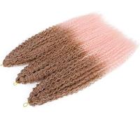 crochet hair Afro Curls Crochet Hair Kinky Curly Crochet Braid African Curls Hair Ombre Braiding Hair Pink-M6,30inches,4Pcs/Lot(M30 Pink 5Pcs/Lot)