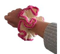 Crochet Hair Rope Hair Bun Scrunchies Elastic Hair Rope Ruffle Hair Scrunchy Vintage HairBands Female Accessories