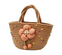 Crochet Handbag Floral Printed Woven Beach Bag Beach Bag, a, se beskrivning