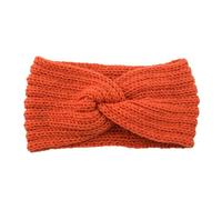 Crochet Headband Simple Style Knitted Sports Head Band Breathable Sweatband Elastic Softness Hairband Running Orange