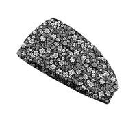 Crochet Headbands Stretch Sports Tie-dye Sweatband Floral Print Hair Styling Accessories Women Men for Sporting Type 8