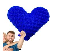 Crochet Heart - 5 Handmade | Wool Greeting Card Gift - Cute Crochet Heart Shaped Keepsake | Perfect for sending love and support to a friend