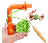 Crochet Holder for Beginners, Helper to Learn How to Make Magic Rings, 3 in 1 Magic Rings Tool, Yarn Tension Regulator and Yarn Guide Tool, Crocheting Tool for Beginners (Orange)
