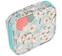 Crochet Hook Bag, Premium Material Portable Organizer for Knitting Lovers, Large Capacity Crochet Kit with Mesh Pockets and Flap, Best Knitters with Features, Environmental (Green - empty package)