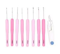 Crochet Hook Case, Crochet Hook Set Crochet Hook Set with Case with Storage Bag 8Pcs/Set Rose Lightweight Knitting Needle Sewing Tool for Most Crochet Work