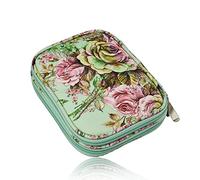 Crochet Hook Case Organiser with Zipper, Portable Knitting Tote Bag Storage, Travel Organizer Case with Multiple Pockets, for Crochet Hooks Knitting Needles Tool 17.5 * 14 * 3.5cm