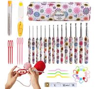 Crochet Hook Collection, 14 Sizes for Yarn Art and Knitting - Crochet Needles for Beginners, for Hats Mittens Socks Scarves Boys Girls Teens Adults No