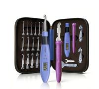 Crochet Hook with 18 Different Size, for Stitch & Row Counter, Light Up Interchangeable Crochet Needle, Ergonomic Crochet Hooks with 2 Levels Led