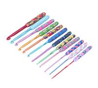 Crochet Hooks, 12Pcs Crochet Hook Set Warm Crochet Hooks Metal Soft Glossy Easy Identification Ergonomic Knitting Needles Crochet Needles Wide Application Crochet Hooks for