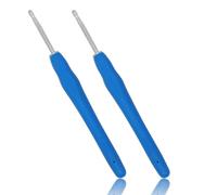Crochet Hooks 4.0 mm Blue Knitting Crochet, Ergonomic Soft Handles Crochet Hooks,High Quality Stainless Steel Ergonomic Soft Handle Knitting Needle,Crochet Tool for Knitting Suitable for Beginners