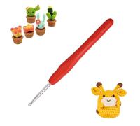 Crochet Hooks 4.5 mm Colourful Knitting Crochet, High Quality Aluminium Ergonomic Soft Handle Knitting Needle for Yarn Craft, Suitable for Beginners to Learn Hand-Knitted Sweaters