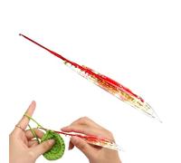 Crochet Hooks | Ergonomic Crochet Needle with Floral Resin Grips - Non-Slip Knitting Tool Craft Supplies for Beginners Women Adults Scarves Dolls Blankets Sweaters Hats Home Travel