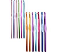Crochet Hooks Set14PCS Aluminum Crochet Hook, 2.0mm-10.0mm Crochet Hooks with 10 Piece Knit Marker, with Storage Bag