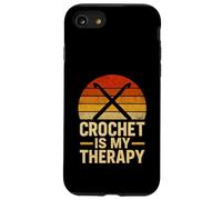 Crochet Is My Therapy Retro Crocheting Crocheter Case for iPhone SE (2020) / 7/8