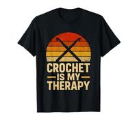 Crochet is My Therapy Retro Crocheting Crocheter T-Shirt