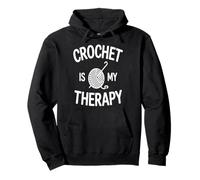 Crochet Is My Therapy Yarn Crafting Enthsuiast Crew Pullover Hoodie