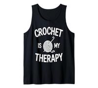 Crochet is My Therapy Yarn Crafting Enthsuiast Crew Tank Top