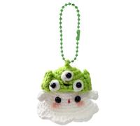 Crochet Keychain - Wool Yarn Mini Size | Positive Crochet Spirit With Handmade Knitting Design Cute Bag Charm Gift Accessory | Plush Ghõst A