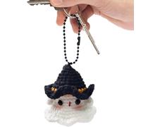 Crochet Keychain - Wool Yarn Mini Size | Positive Crochet Spirit With Handmade Knitting Design Cute Bag Charm Gift Accessory | Plush Ghõst A