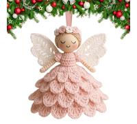 Crochet Kit - Angel Holiday Expressive Crochet Kit, Yarn Ornament Layout, Detailed Christmas Tree Figure Formation, Interactive Crafting Project Arrangement, Home Party Decoration Collection | Fo