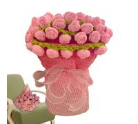 Crochet Kit Blanket - 100x100cm Bouquet Blanket Crochet Kit to Create A Romantic Atmosphere | Floral Knitting Craft Supplies for Adults Women Mom Home Bed Throws Couch Bedroom