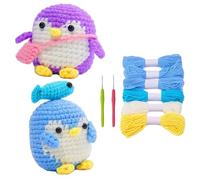 Crochet Kit-Crochet Animal Kit | Cute Penguin Crochets | Beginner Crochets Kits for Adults with Step-by-Step Video Tutorials | Animal Stuffed Beginner Crochet Kit for Craft Lovers