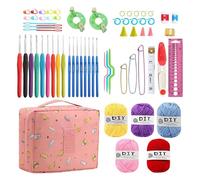 Crochet Kit,DIY Craft Set | Crochet Starter Kit - for Art Teachers, Birthday, DIY Enthusiasts, , Group Activity, Decoration, Meetings