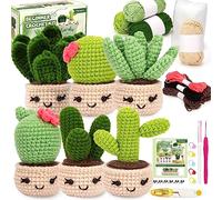 Crochet Kit for Beginners Adults, 6PCS Succulents, Beginner Crochet Kit