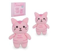 Crochet Kit for Beginners, Amigurumi Cake & Coffee Scene Starter Set with Video Tutorial, Complete Yarn & Hook Supplies, DIY Dessert Desk Decor for Coffee Lovers