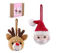 Crochet Kit for Beginners, Amigurumi Cake & Coffee Scene Starter Set with Video Tutorial, Complete Yarn & Hook Supplies, DIY Dessert Desk Decor for Coffee Lovers