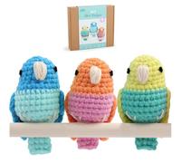 Crochet Kit for Beginners, Amigurumi Cake & Coffee Scene Starter Set with Video Tutorial, Complete Yarn & Hook Supplies, DIY Dessert Desk Decor for Coffee Lovers