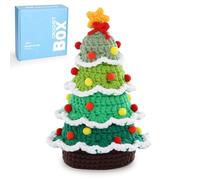 Crochet Kit for Beginners: Christmas Tree Crochet Kit for Adults, Teens, Starter Friendly, All You Need in, Include Worsted Yarn, Step-by-Step Video, Birthday Gift.