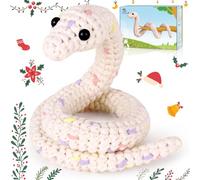 Crochet Kit for Beginners, Crochet Starter Kit with Step by Step Video Tutorials, Beginner Crochet Kit for Adults, Kids, Women, Men, Full Set Included (Crochet Snake)