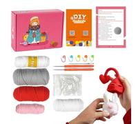 Crochet Kit for Beginners, Heart-Shaped Knitting Accessories Set | Crochet and Craft Set, for Teens and Adults at Home in the Workshop in the Bedroom Living Room