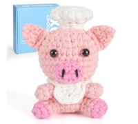 Crochet Kit for Beginners: Pig, Starter Crochet Kit for Adults Teens, All You Need in, Step-by-Step Video Tutorials, Instructions