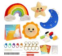 Crochet Kit, Kaluofan 4PCS Crochet Kits for Beginners Adults, Crochet Set Beginners Crochet Kit, Crochet Starter Kit Comes with Necessary Accessories and Instructions, Step-by-step Instructional Video