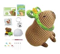 Crochet Kit Learn- Capybara Beginner Kit, Beginners Crochet Set,Crochet Animal Knitting Kits, Easy Capybara Crochet Kit for Kids, Adults, Friendly Craft Kit, Handmade Animal Crochet Project