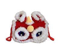 Crochet Knitted Shoulder Bag Shoulder Bags for Little Girls | Handwoven Crochet Handbags for Children, Crochet Cotton Shoulder Bag with Cartoon Tiger Motif for Children, , a, Siehe