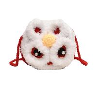 Crochet Knitted Shoulder Bag Shoulder Bags for Little Girls | Handwoven Crochet Handbags for Children, Crochet Cotton Shoulder Bag with Cartoon Tiger Motif for Children, , b, Siehe