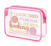 Crochet Knitting Lover Gift Crocheting Gifts for Women Makeup Bag Crocheting Lover Gift for Her Mom Knitter Gifts Crochet Gifts for Crocheters Grandma Friends Cosmetic Bag Birthday Gift Travel Bag,