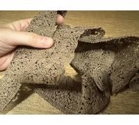 Crochet lace Edging Trim Fabric, per metre - Floral - Brown
